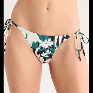 NWT Maaji Reversible Floral Tie-Side Bikini Bottom L